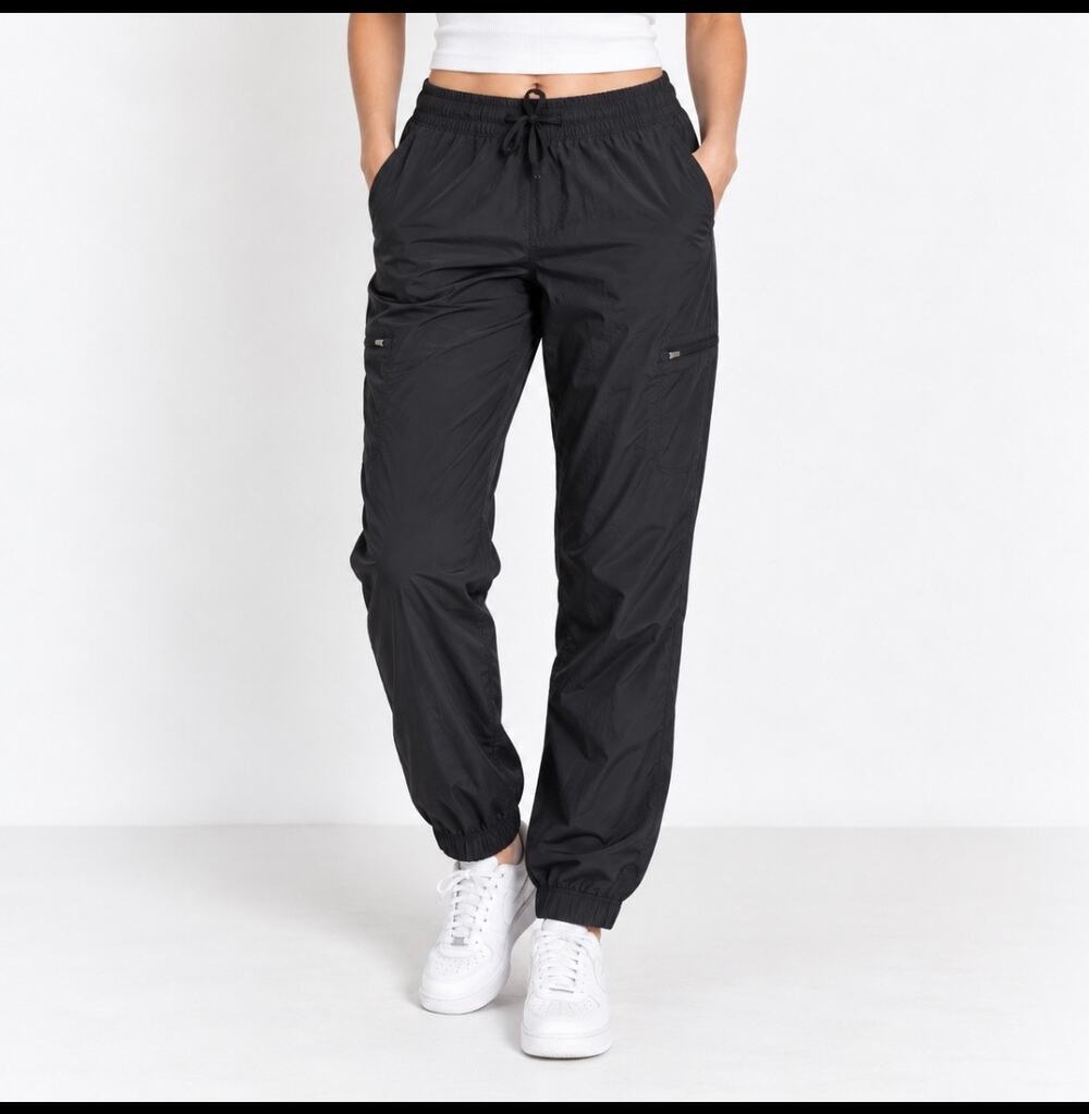 Eddie Bauer Women’s 8 Black Fleece-Lined Cargo Pants Outdoor Joggers